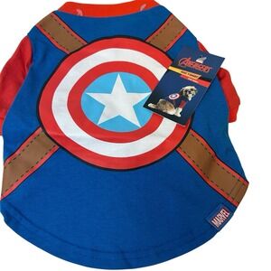 Marvel Captain America‎ Dog Tee T-Shirt Size Small NEW with Tags
